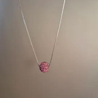 Collana con sfera viola