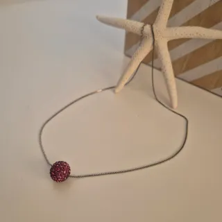 Collana con sfera viola
