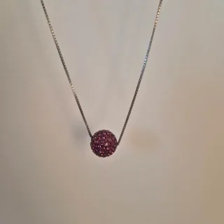 Collana con sfera viola