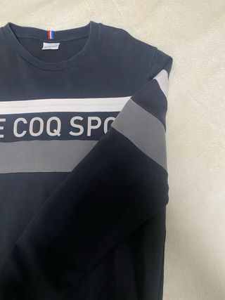 Sudadera Le Coq Sportif Negra y Gris