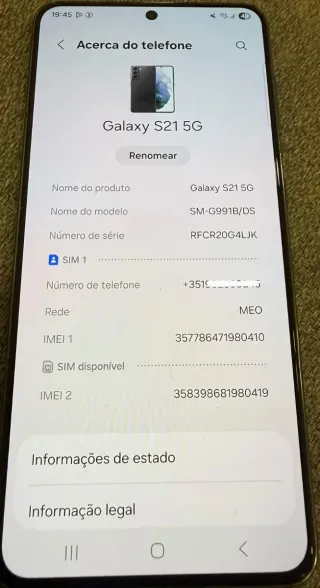 Samsung Galaxy S21 5G Preto