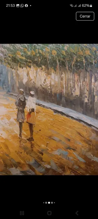 Cuadro Óleo sobre lienzo París Torre Eiffel