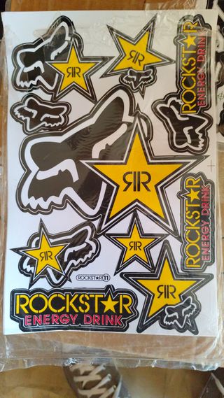 Kit Pegatinas Rockstar y Fox Racing