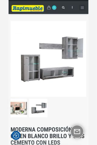 Mueble Rapimueble Gris y Blanco