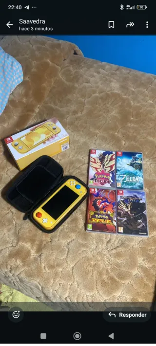Nintendo Switch Lite Amarilla + 2 juegos