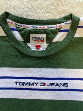 Camiseta Tommy Hilfiger Rayas Verde Talla L