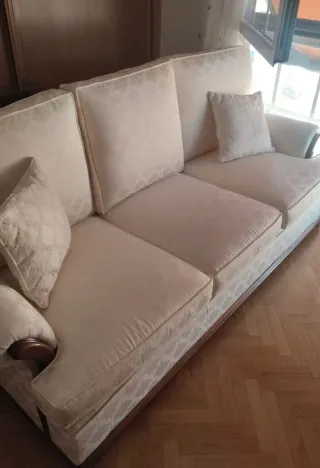 Sofá 3 plazas beige