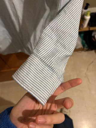 Camisa Scalpers Rayas Azul Claro Talla M 39