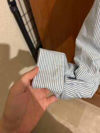 Camisa Scalpers Rayas Azul Claro Talla M 39