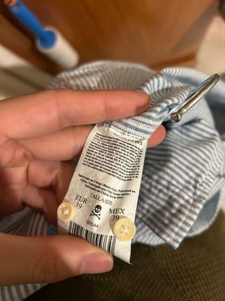 Camisa Scalpers Rayas Azul Claro Talla M 39