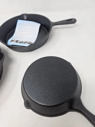 Juego 3 sartenes hierro fundido