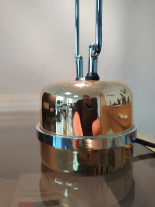 Lámpara Halógena Vintage Dorada