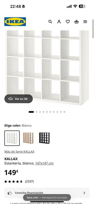 Estantería Ikea Blanca Kalax