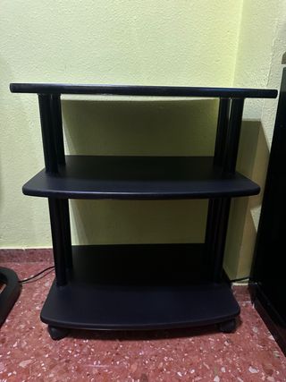 Mesa auxiliar negra 3 estantes desmontable.