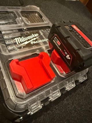 2 Soportes Batería Milwaukee M18 Packout