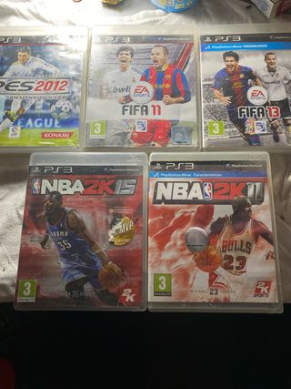 Lote 4 Juegos PS3: FIFA 11, FIFA 13, PES 2012, NBA