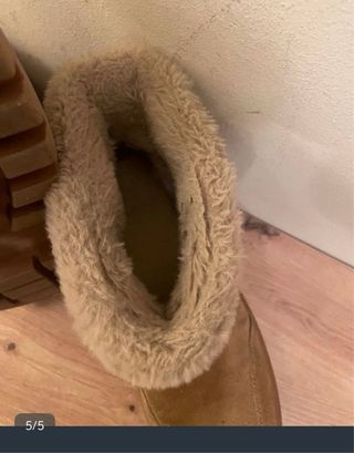 Botines forrados beige/marrón