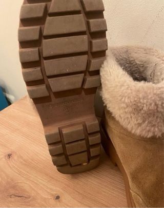 Botines forrados beige/marrón