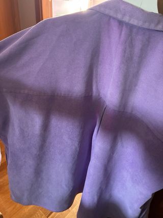 Camisa pana fina lila Zara