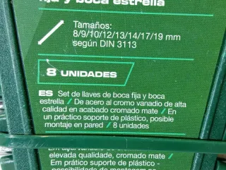 Set 8 Llaves Fija y Estrella PARKSIDE