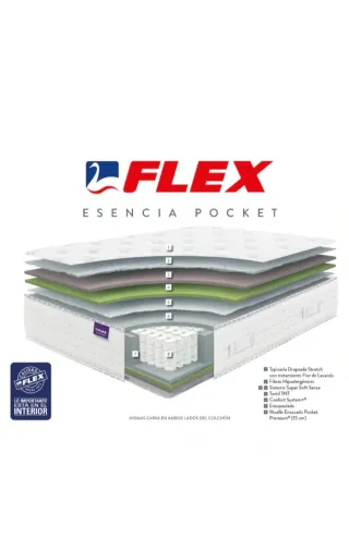 135x180 NUEVO FLEX ESENCIA POCKET COLCHON MUELLES
