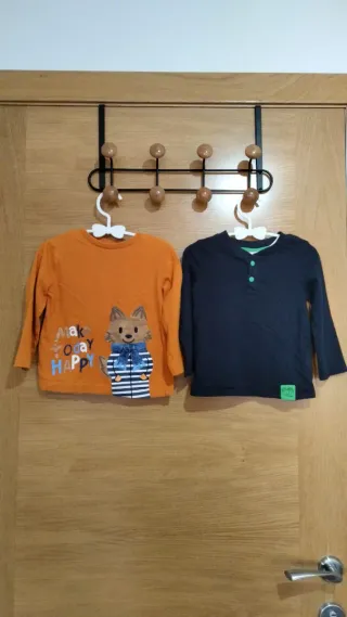 2 Camisas de manga larga para niño
