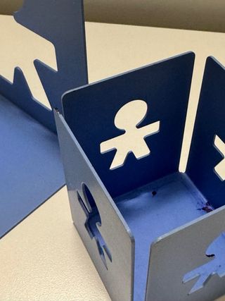 Alessi Girotondo Porta-livros e Porta-canetas Azul