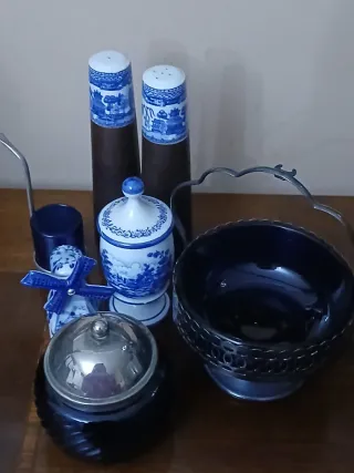 Set 7 pezzi vintage tavola