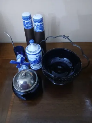 Set 7 pezzi vintage tavola