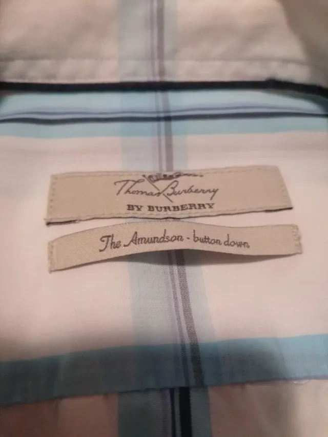 Camisa cuadros Thomas Burberry azul y blanco