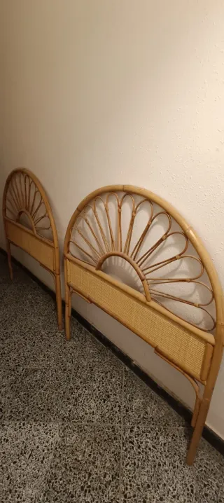 2 cabeceros de bambú/ratán/mimbre