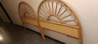 2 cabeceros de bambú/ratán/mimbre