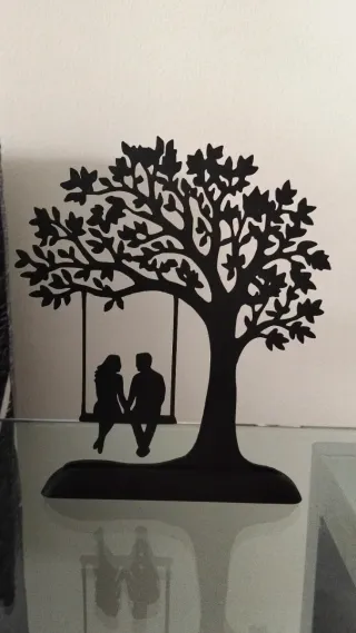 Columpio pareja árbol 19cm alto