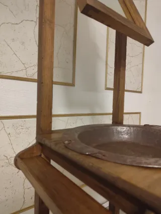 Mueble Auxiliar Baño Antiguo Madera