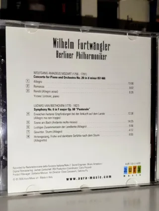 CD Wilhelm Furtwängler Mozart Beethoven