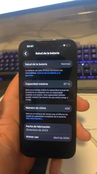 iPhone 15 512GB Negro Espacial funcional en caja