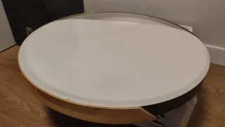 Plafón LED regulable 60cm Madera y Metal Negro