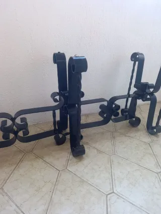 Mesa centro hierro forjado y vidrio