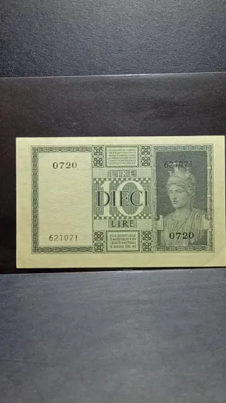 10 Lire Impero del 1944 XXII  Qualità  Sup+/Q.Fds.