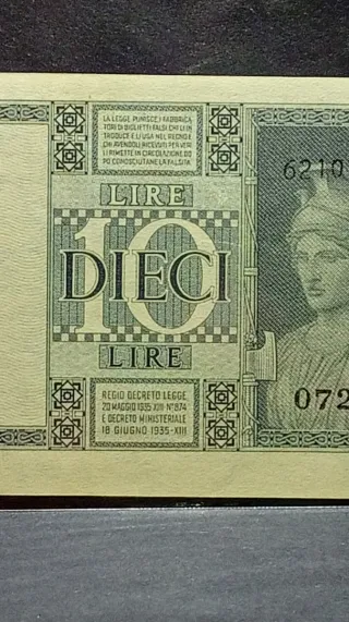 10 Lire Impero del 1944 XXII  Qualità  Sup+/Q.Fds.