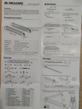 Porta sci e snowboard Maxkare Universal