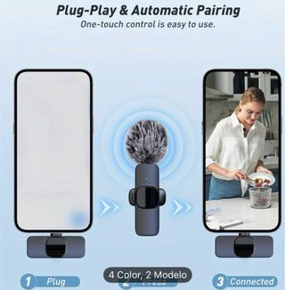 Micrófono Inalámbrico Rosa Tipo-C