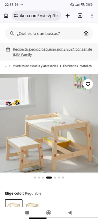 Escritorio niños IKEA regulable