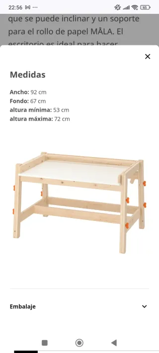 Escritorio niños IKEA regulable