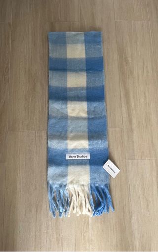 Bufanda Acne Studios cuadros azul y blanco