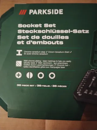 Set de llaves de vaso Parkside 36 piezas