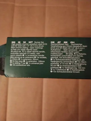 Set de llaves de vaso Parkside 36 piezas