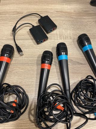 3 Juegos Sing Star + 4 micros PS2