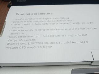 Teclado Wireless NVAHVA Ultra-Thin 2.4GHz