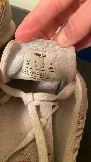 Zapatillas Blauer Rosa y Dorado con Lentejuelas